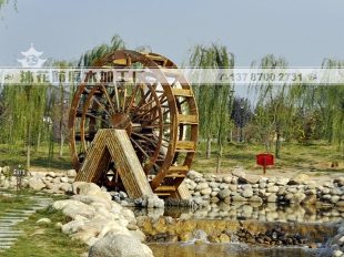 深圳公园小镇风景水车